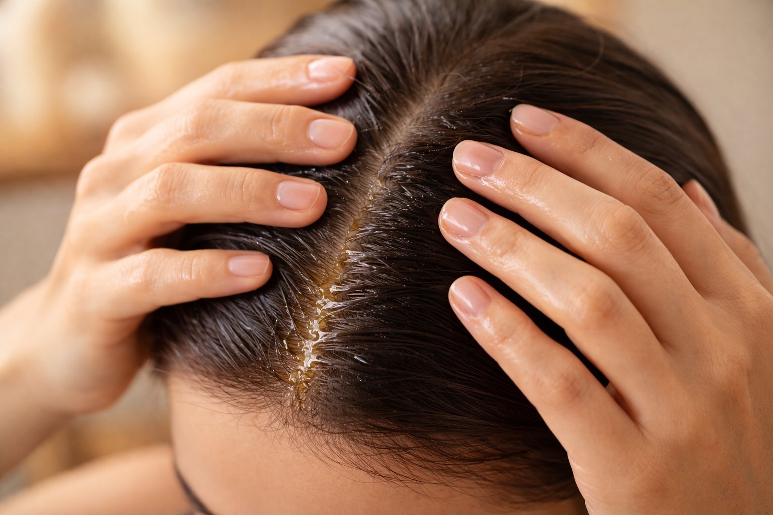 
Oil massage for hair growth and stopping hair fall naturally