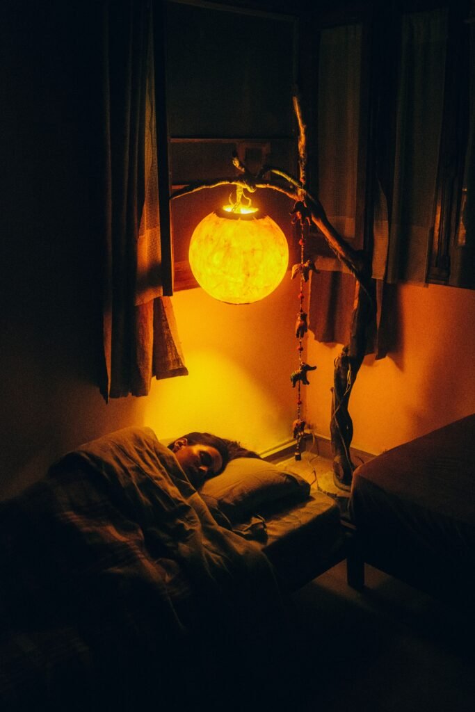 sleep and health benefits concept showing peaceful deep sleep