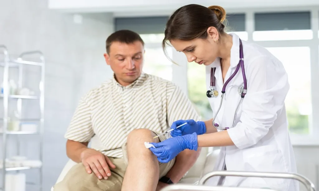 Professional arthritis treatment including joint pain management, physical therapy, anti-inflammatory medication, rehabilitation, healthy nutrition, and long-term joint care.