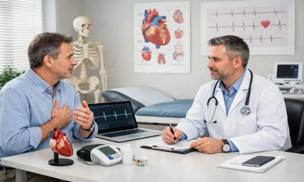 Professional cardiologist providing heart disease treatment through advanced cardiac care, diagnosis, medications, and healthy lifestyle management.
